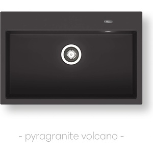 Pyramis Мивка с преливник Pyramis PYRAGRANITE ITHAKA 78X51 1B, ВУЛКАНО Мивка за вграждане