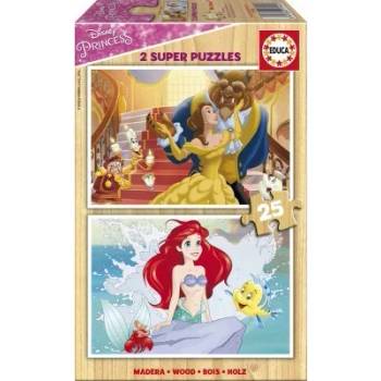 Image 1 of Educa - Puzzle 2x25 Disney Princesses - 40 - 99 piese