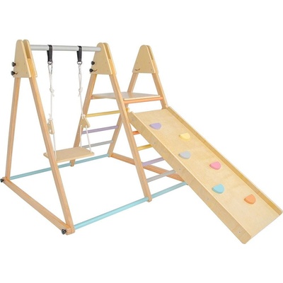 2Kids Toys Drevená hracia zostava so šmykľavkou