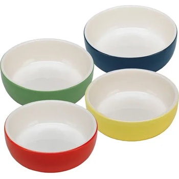 Ferplast Marte Bowl - червена, зелена, жълта или синя порцеланова купа за котки и кучета за храна или вода - 13, 5 x 3, 9 см - 350 мл