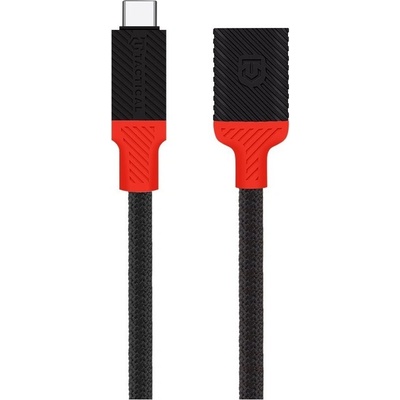Tactical Адаптер USB-C мъжко към Lightning женско за устройства с USB-C порт (10 см) - Tactical Pin4Fun USB-C Male to Lightning Adapter (черен-червен) (57983121236)