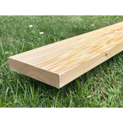 Terasová prkna 27x143x3950 Sibiřský modřín - Kvalita A/B povrch vroubkovaný (ks. 0,565 m²)
