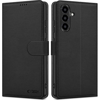 Tech-Protect Кожен Калъф с Джобове за Samsung A57, Tech-Protect Wallet Book Case, Черен (5906302392155)