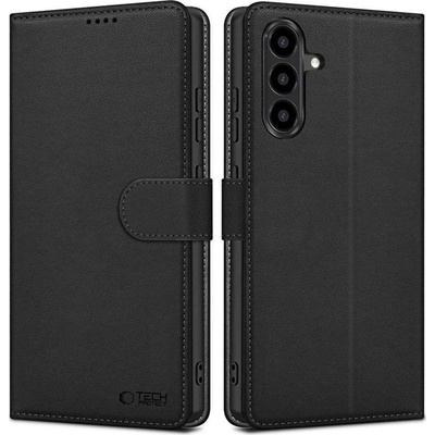 Tech-Protect Кожен Калъф с Джобове за Samsung A57, Tech-Protect Wallet Book Case, Черен (5906302392155)