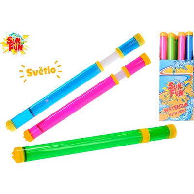Sun Fun vodná pumpa 48 cm na batérie so svetlom ružová zelená modrá