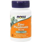NOW Хранителна добавка цинк ПИКОЛИНАТ , Now Foods Zinc Picolinate 50mg 60caps