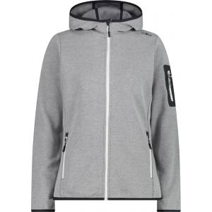 CMP Дамско поларено яке CMP Women's Jacket Fix Hood with Sleeve Pocket Fleece jacket - Bianco / Graffite - размер 46 (EU) (105-7194-0217)