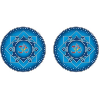 Mandala okenná nalepovacia - Modrý ohm - 2 malé