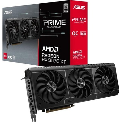 Видео карта AMD Radeon RX 9070 XT, 16GB, Asus Prime, OC, PCI-E 5.0, GDDR6, 256-bit, DisplayPort, HDMI (90YV0L71-M0NA00)