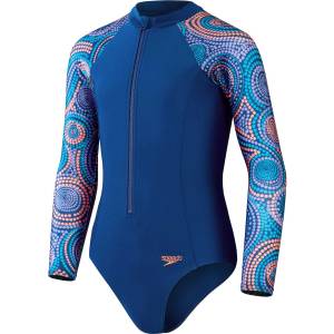 Speedo Цял бански girls long sleeve swimsuit