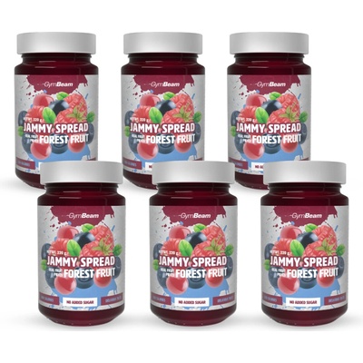 GymBeam Jammy Spread Jahoda 6 x 220 g