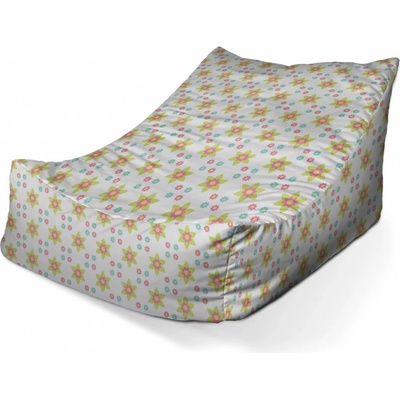 Sablio sedací vak Lounge Barevné kytičky 80 x 95 x 50 cm