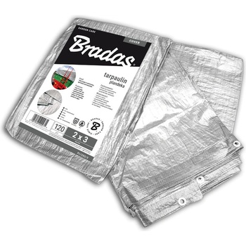 Bradas Zakrývacia plachta 120 g / m2 strieborná 6 x 10 m