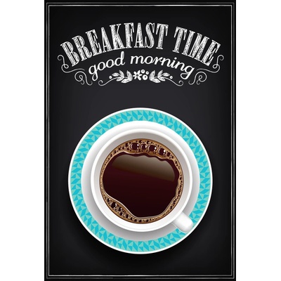 Ceduľa Vintage - Breakfast Time