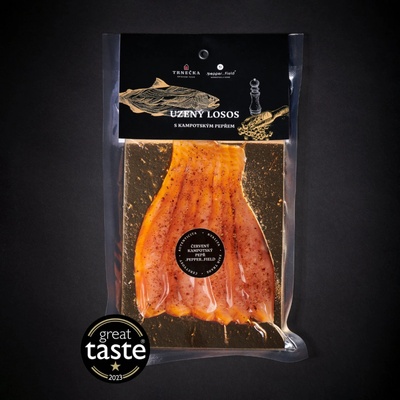Trnečka Smoked Fish Losos uzený studeným kouřem s Červeným pepřem .pepper..field min. 100g – Zbozi.Blesk.cz