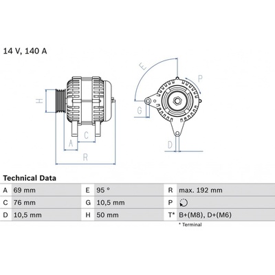 Alternátor BOSCH 0 986 039 000