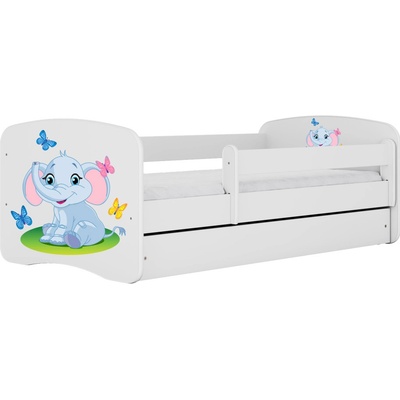 Kocot kids Babydreams slon s motýlikmi biela se šuplíkys matrací