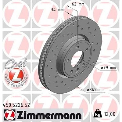 Brzdový kotúč ZIMMERMANN 450.5226.52 (450522652)