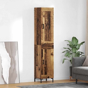 vidaXL Висок шкаф Старо дърво 34, 5 x 34 x 180 см Инженерна дървесина (3415692)