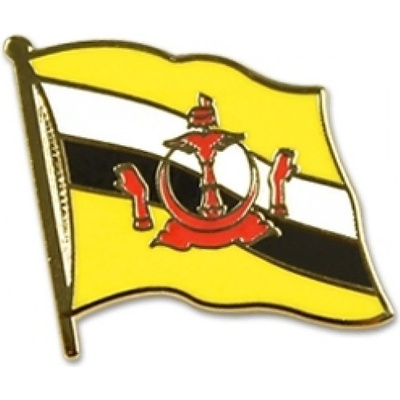Odznak (pins) 20mm vlajka Brunej - farebný