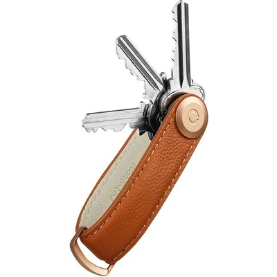 Kľúčenka Orbitkey Pebbled Leather Key Organiser Amber