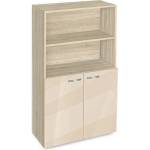 Bogdan Furniture G Етажерка BM-Ava 4 с вратички, крем гланц със сонома