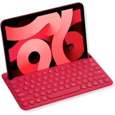 Macally Безжична клавиатура за таблети и мобилни устройства с Bluetooth - Macally Portable Multi-Device Rechargeable Bluetooth Keyboard US (червен) (BTTABKEYBATVM)