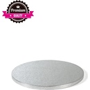 Decora Podnos PEVNÝ strieborný kruh 38 cm
