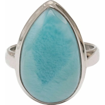 Nefertitis Larimar prsten stříbro R65