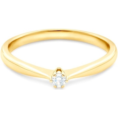 Savicki Zásnubný prsteň žlté zlato diamant RA3971