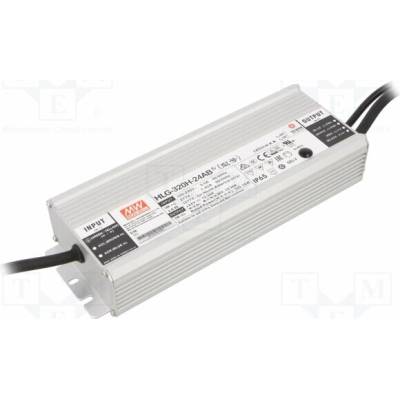 MEAN WELL HLG-320H-24AB Napájecí zdroj: spínaný; LED; 320,16W; 24VDC; 6,67÷13,34A; IP65