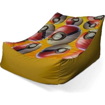 Sablio sedací vak lounge Pokemon ball Pattern 80 x 95 x 50 cm