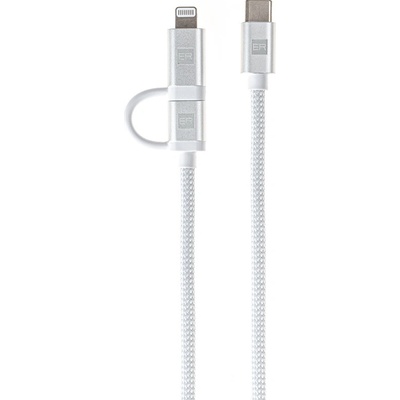ER ERPW2CL200-WH Dual Cable USB-C C/L Mfi, 200cm, bílý