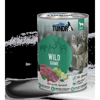 TUNDRA Dog Game - Премиум консервирана храна за кучета, без зърно, с месо от дивеч, 800 гр