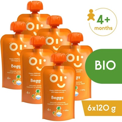 Beggs BIO Smoothie s jogurtem a tropickým ovocem 120 g
