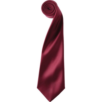 Premier Workwear Saténová kravata vínová – Zboží Dáma