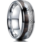HARAHU Пръстен Arrow - Сребърен / Кафяв / 57mm KP32498