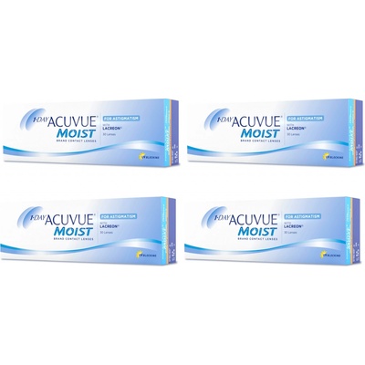 Johnson & Johnson 1 Day Acuvue Moist for Astigmatism 30 čoček balení 3+1