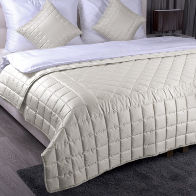 LINDART Přehoz CHAMPAGNE 225 x 245 cm + 2ks 50 x 50 cm