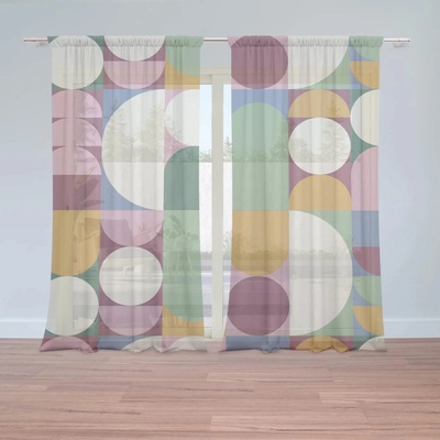 Sablio Záclony Farebná rovnováha: 2ks 150x250cm