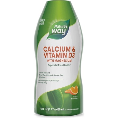 Nature's Way Калций и Витамин D3 (течен, с вкус на цитрус) 480 ml | Nature’s Way (1388)