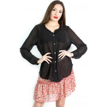 Image 1 of mar. fashion Дамска черна риза с дълъг ръкав (02225-52a-01)