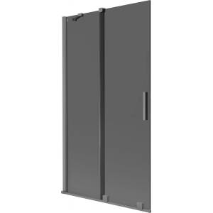 Mexen Velar параван за вана, 2-крилен плъзгащ се 100 x 150 см, графит, gun metal - 896-100-000-41-95 (896-100-000-41-95)