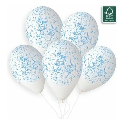 Svet balonku Balón Mramor modrý 33 cm