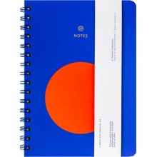 A-JOURNAL collection Linajkovaný zápisník v krúžkovej väzbe Blue / Orange A5