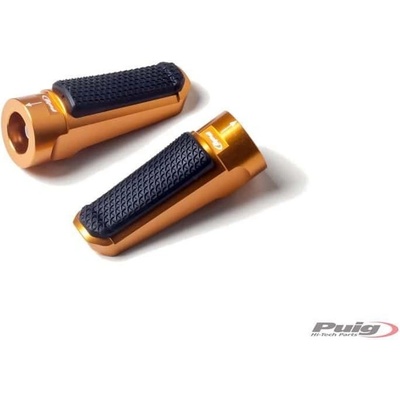 Stupačky bez adaptérů PUIG SPORT 7318O zlatá s gumou