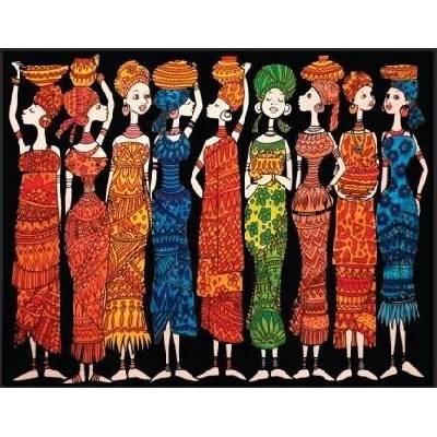 Omaľovánka Velvetová 47x35 Afričanky