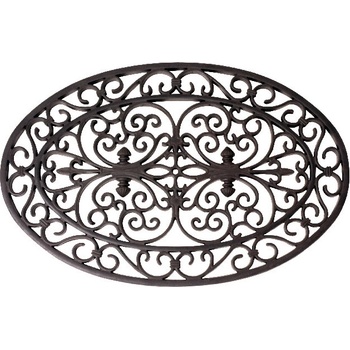 ESSCHERT DESIGN BEST FOR BOOTS oválná s ornamenty černá 69,5 x 44 cm