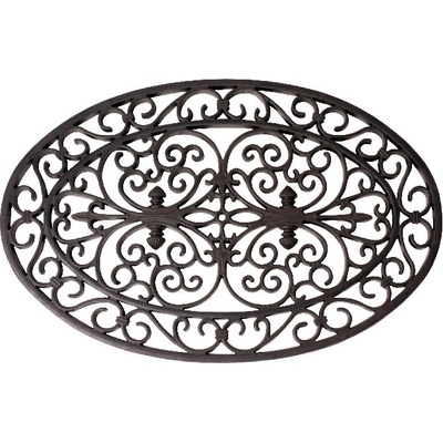 ESSCHERT DESIGN BEST FOR BOOTS oválná s ornamenty černá 69,5 x 44 cm