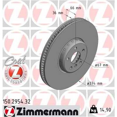 Brzdový kotúč ZIMMERMANN 150.2954.32 (150295432)